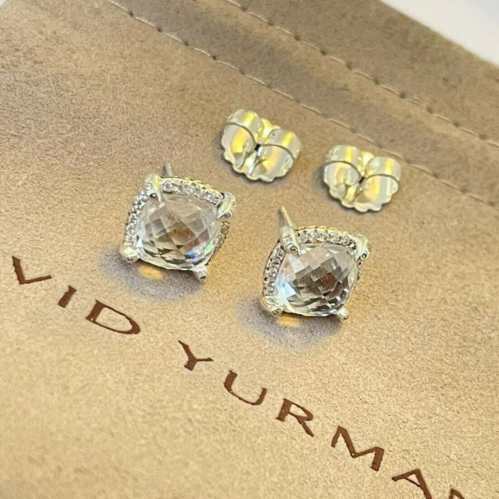 DAVID YURMAN Diamond Topaz Chatelaine Earrings